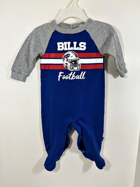 NFL Team Apparel Buffalo Bills Football Onesie- Blue Baby Size 3-6M